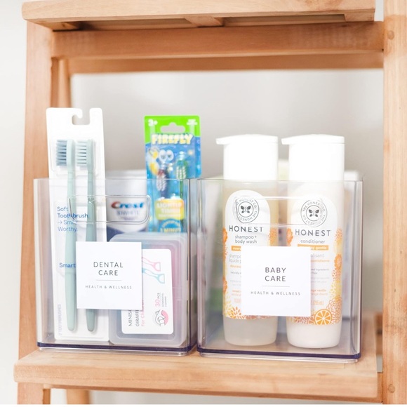 Minimalist Bathroom Labels for Organizing - 158 White Bathroom Labels - Picture 3 of 6